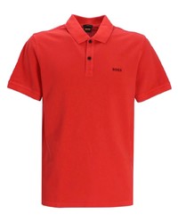 Мужская красная футболка-поло с принтом от BOSS