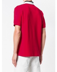 Мужская красная футболка-поло с принтом от Raf Simons X Fred Perry