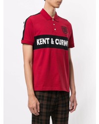 Мужская красная футболка-поло с принтом от Kent & Curwen