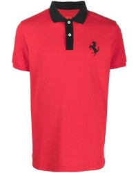 Мужская красная футболка-поло с принтом от Ferrari