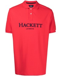 Мужская красная футболка-поло с принтом от Hackett