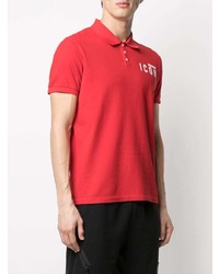 Мужская красная футболка-поло с принтом от DSQUARED2