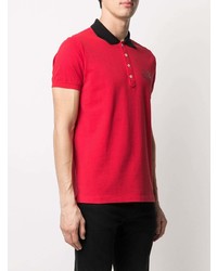 Мужская красная футболка-поло с принтом от Diesel