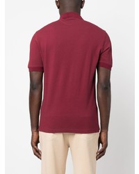 Мужская красная футболка-поло с принтом от Brunello Cucinelli