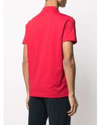 Мужская красная футболка-поло с принтом от Ea7 Emporio Armani