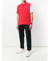 Мужская красная футболка-поло с принтом от Z Zegna