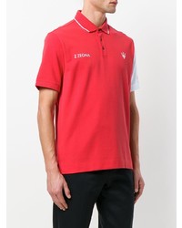 Мужская красная футболка-поло с принтом от Z Zegna