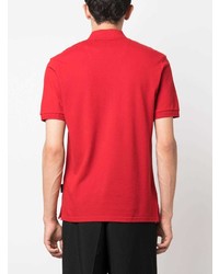 Мужская красная футболка-поло с принтом от Philipp Plein