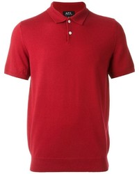 Мужская красная футболка-поло от A.P.C.