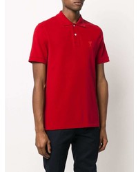 Мужская красная футболка-поло от Ami Paris