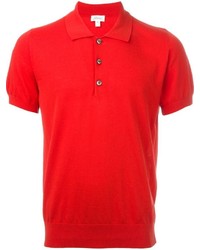 Мужская красная футболка-поло от Brioni