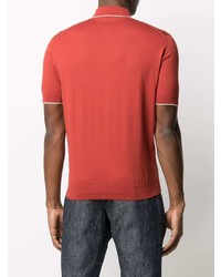 Мужская красная футболка-поло от Borrelli