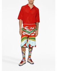 Мужская красная футболка-поло от Dolce & Gabbana