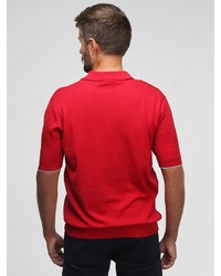 Мужская красная футболка-поло от CUDGI