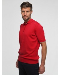 Мужская красная футболка-поло от CUDGI