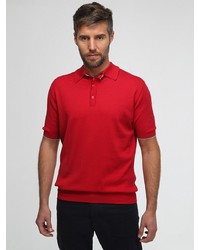 Мужская красная футболка-поло от CUDGI