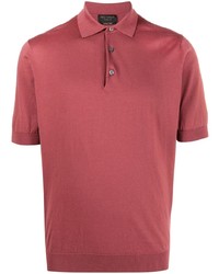 Мужская красная футболка-поло от Dell'oglio