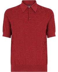 Мужская красная футболка-поло от Dolce & Gabbana
