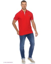 Мужская красная футболка-поло от F5