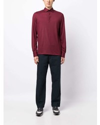 Мужская красная футболка-поло от Isaia