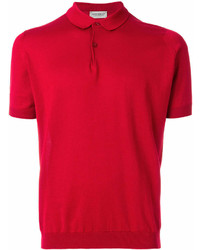 Мужская красная футболка-поло от John Smedley