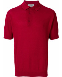 Мужская красная футболка-поло от John Smedley