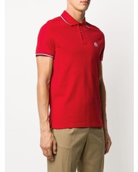 Мужская красная футболка-поло от Moncler