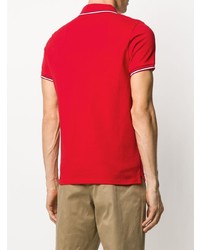 Мужская красная футболка-поло от Moncler
