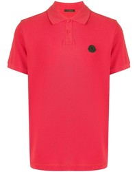 Мужская красная футболка-поло от Moncler