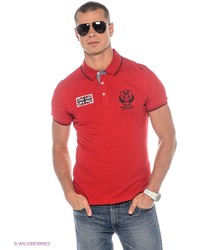 Мужская красная футболка-поло от Oodji
