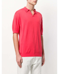 Мужская красная футболка-поло от John Smedley