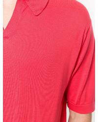 Мужская красная футболка-поло от John Smedley