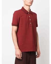 Мужская красная футболка-поло от Balmain