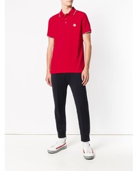 Мужская красная футболка-поло от Moncler