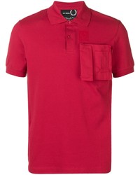 Мужская красная футболка-поло от Raf Simons X Fred Perry