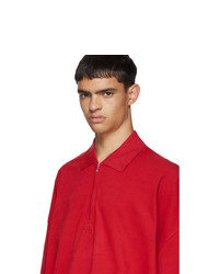 Мужская красная футболка-поло от Random Identities