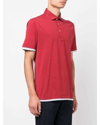 Мужская красная футболка-поло от Brunello Cucinelli