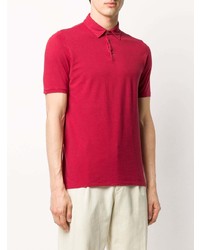 Мужская красная футболка-поло от Zanone