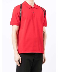 Мужская красная футболка-поло от Alexander McQueen