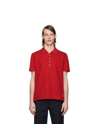 Мужская красная футболка-поло от Thom Browne