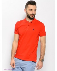 Мужская красная футболка-поло от U.S. Polo Assn.