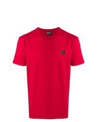 Мужская красная футболка с v-образным вырезом от Ea7 Emporio Armani