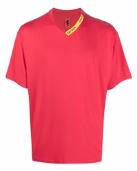 Мужская красная футболка с v-образным вырезом от Ferrari