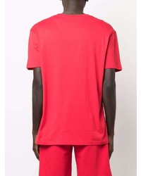 Мужская красная футболка с v-образным вырезом от Philipp Plein