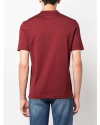 Мужская красная футболка с v-образным вырезом от Brunello Cucinelli