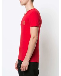 Мужская красная футболка с v-образным вырезом от Versace