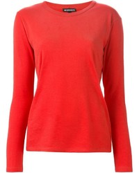 Женская красная футболка с длинным рукавом от Ann Demeulemeester