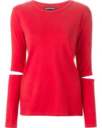 Женская красная футболка с длинным рукавом от Ann Demeulemeester