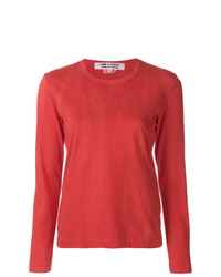 Женская красная футболка с длинным рукавом от Comme Des Garcons Comme Des Garcons