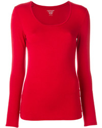 Женская красная футболка с длинным рукавом от Majestic Filatures